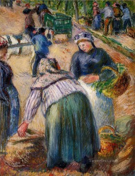  Pissarro Canvas - potato market boulevard des fosses pontoise 1882 Camille Pissarro
